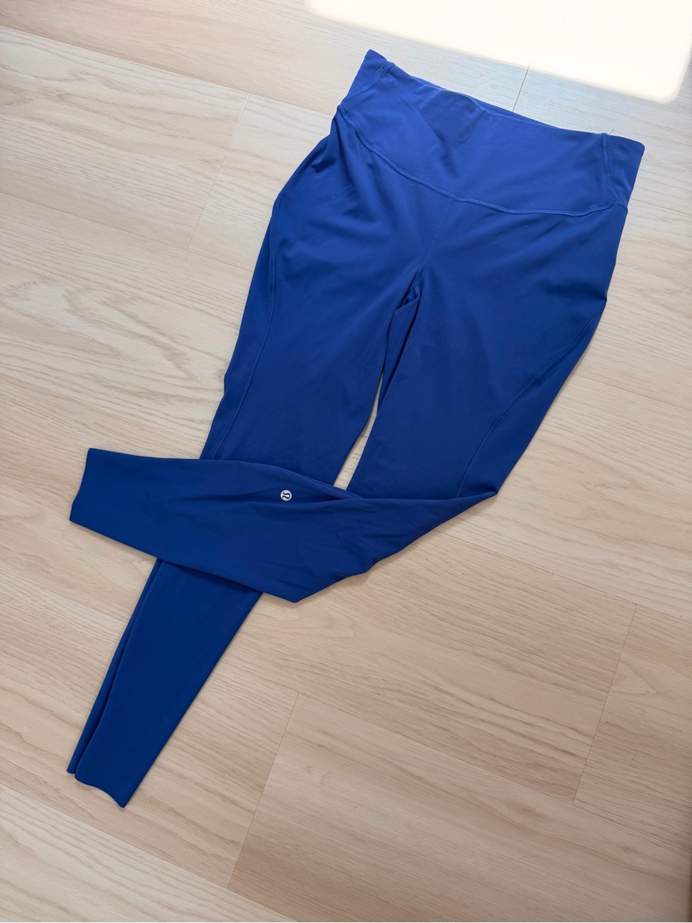 Lululemon Fast and Free High Rise Blue Activewear Leggings Size 10